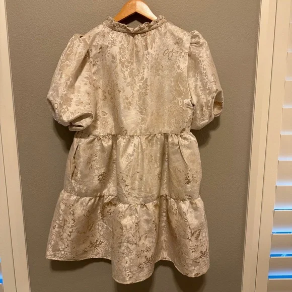 Sugarlips Ivory Puff Sleeve Mini Dress - Picture 9 of 10